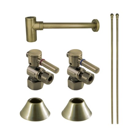 KINGSTON BRASS CC43103DLLKB30 Plumbing Sink Trim Kit with Bottle Trap, Antique Brass CC43103DLLKB30